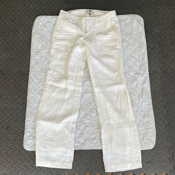 Banana Republic Pants - 100% organic linen dress pants cargo Banana Republic 2P color off white
